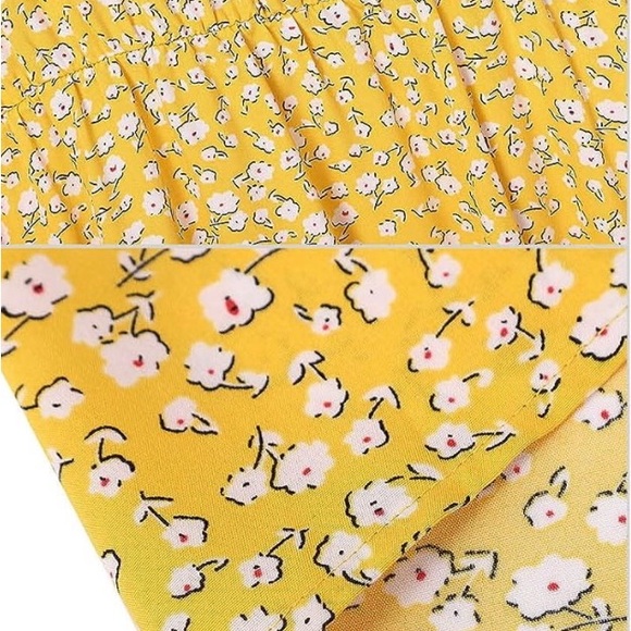 NWT Yellow Floral Plus Size Short Sleeve Wrap Maxi Dress - Picture 4 of 4